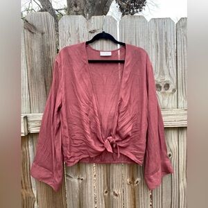 Monday Swimwear Rose Tie-Front Top